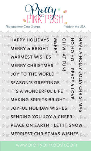 Sentiment Strips - Christmas Stamp Set