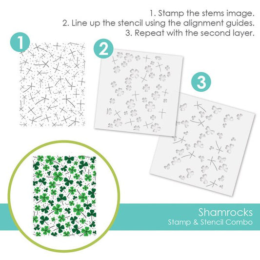 Shamrocks Stamp & Stencil Set