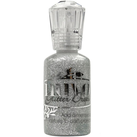 Nuvo Glitter Drops Silver Moondust