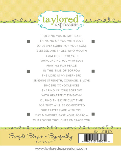 Simple Strips - Sympathy Stamp Set