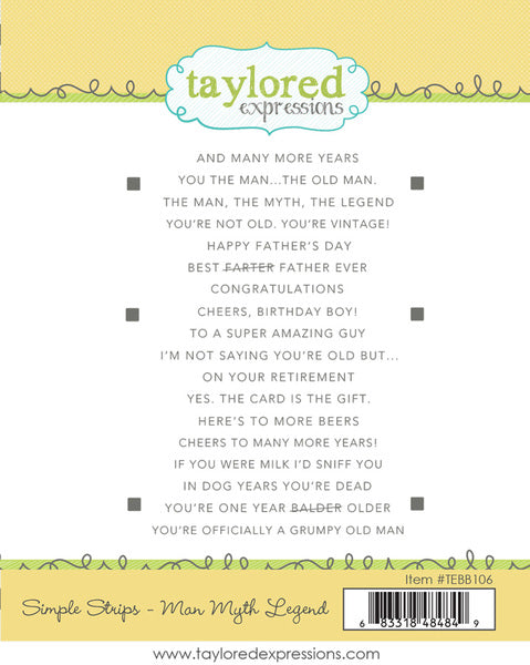 Simple Strips - Man Myth Legend Stamp Set