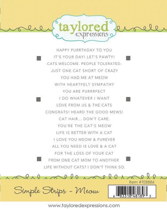 Simple Strips - Meow Stamp Set