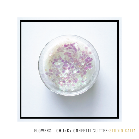 Flowers Chunky Confetti Glitter