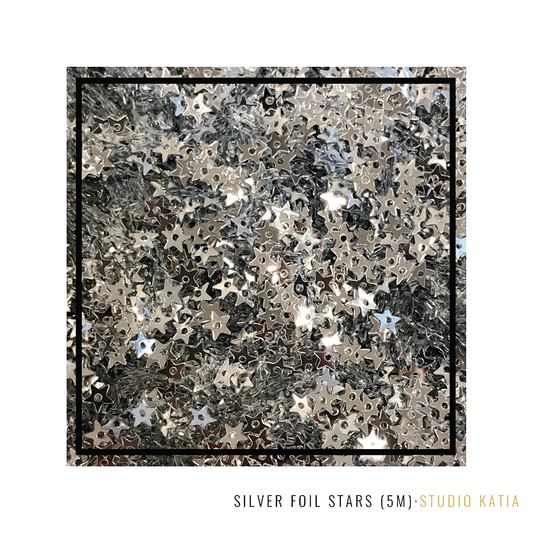 Silver Foil Stars Sequins