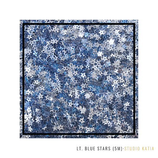 Light Blue Stars Sequins