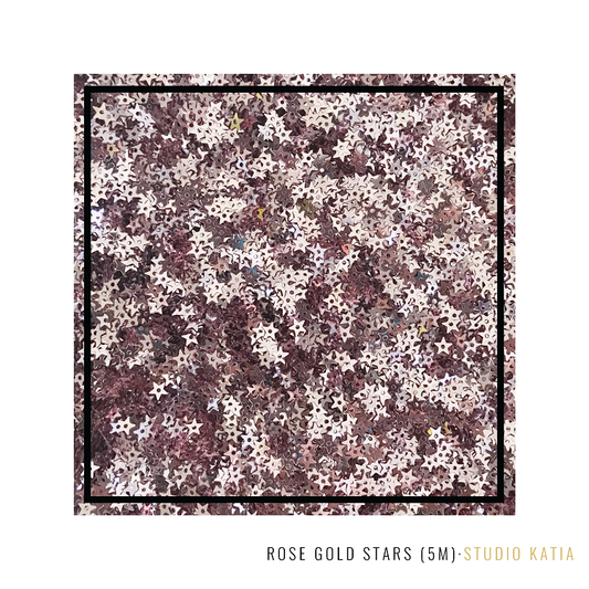 Rose Gold Stars Sequins