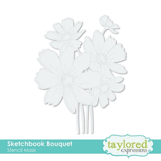 Sketchbook Bouquet Stencil Mask