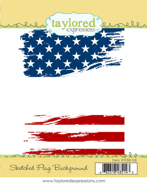 Sketched Flag Background Stamp