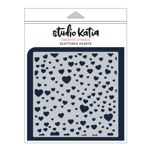 Scattered Hearts Stencil