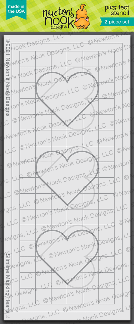 Slimline Masking Hearts Stencil Set