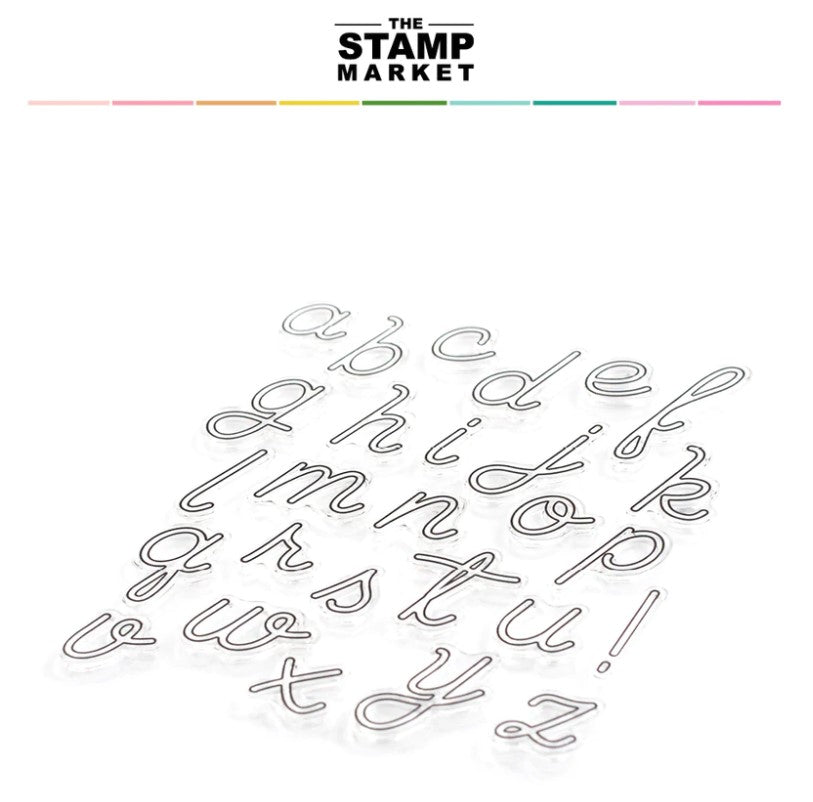 Simple Script Lower Outline Stamp Set