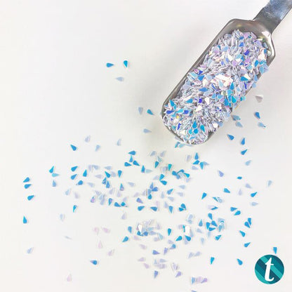 Splish Splash: Iridescent White Raindrop Confetti Mix