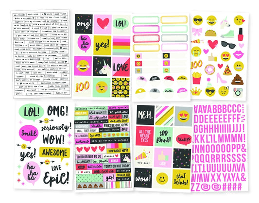 Emoji Love 4x6 Stickers