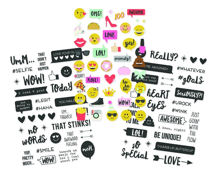 Emoji Love Clear Stickers