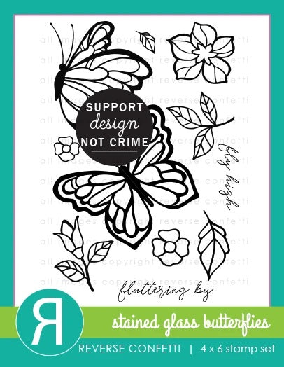 Stained Glass Butterflies Stamp Set