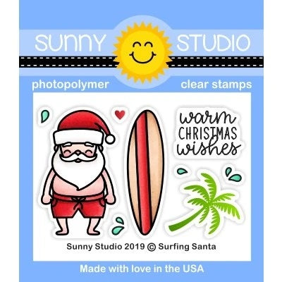 Surfing Santa Stamp Set