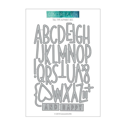 Tall Type Alphabet Dies