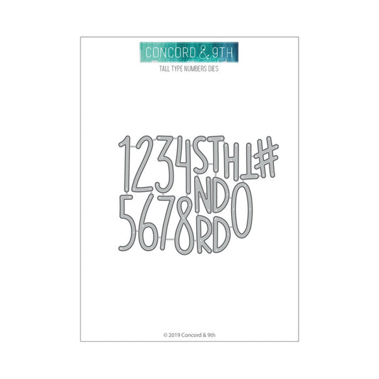 Tall Type Numbers Dies