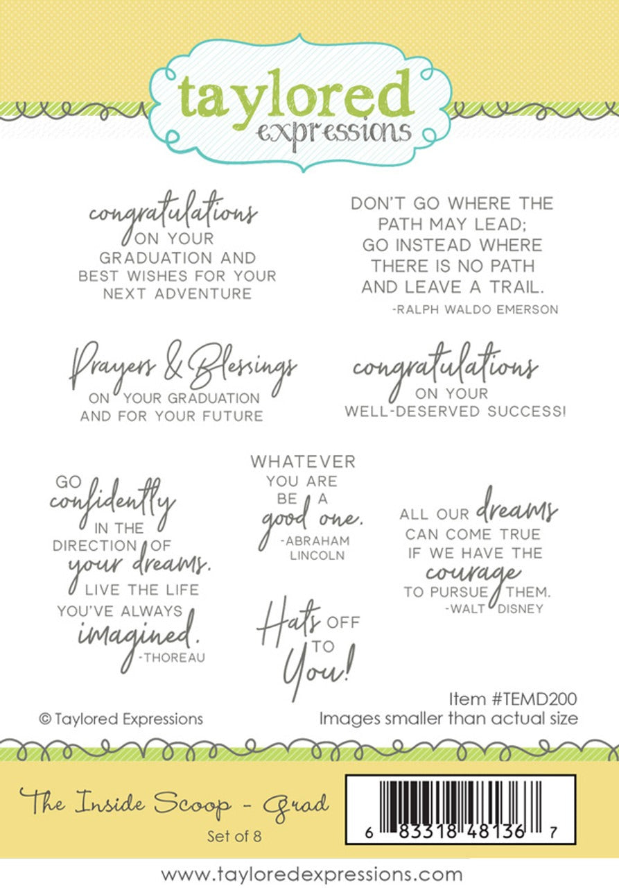 The Inside Scoop - Grad Stamp Set