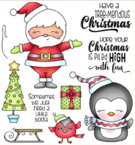 Tree-mendous Santa Stamp Set