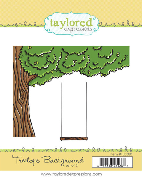 Treetops Background Stamp