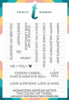Love and Stuff Sentiments Stamp Set