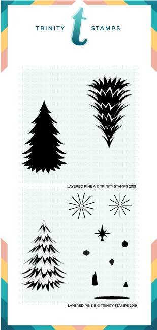 Layered Pine Tree 2-Piece layering Stencils