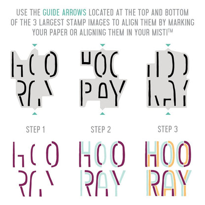 Triple-Step Hooray Stamp Set