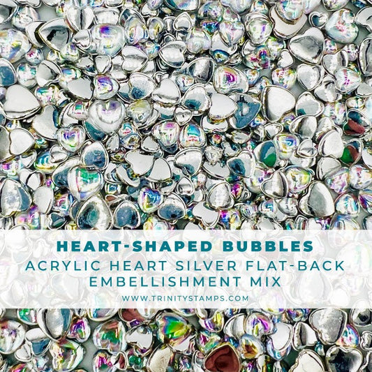 Heart Shaped Bubbles Embellishment Mix