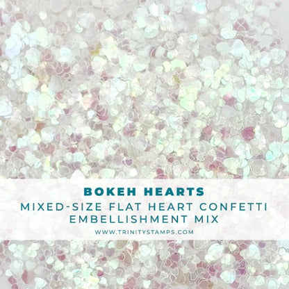 Bokeh Heart Flat Confetti Embellishment Mix