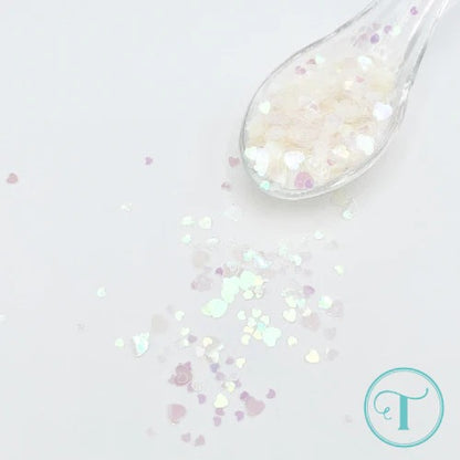 Bokeh Heart Flat Confetti Embellishment Mix