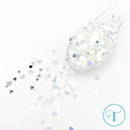 Shimmer Hearts Flat Confetti Embellishment Mix