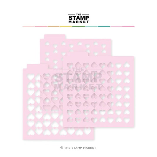 Layered Hearts Stencils