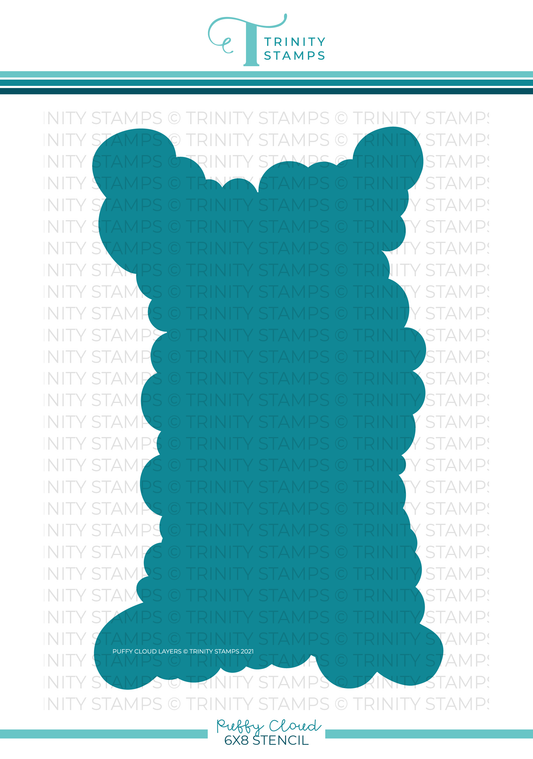 Puffy Cloud Layers Stencil