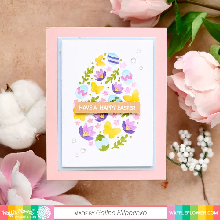 Spring Egg Coloring Stencil Duo