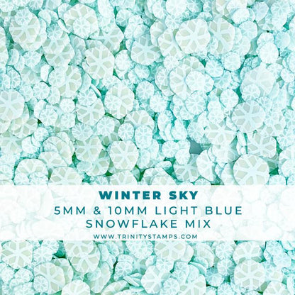 Winter Sky Light Blue Snowflake Sprinkles