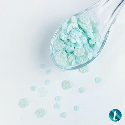 Winter Sky Light Blue Snowflake Sprinkles